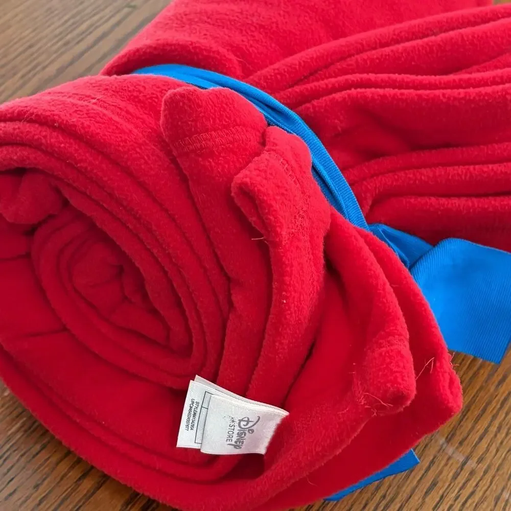 Disney Store Jake and the Neverland Pirates Red Embroidered Throw Blanket